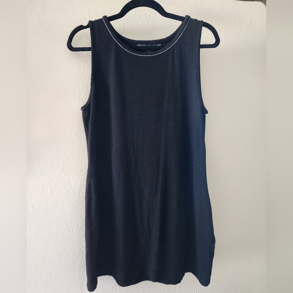 White House Black Market black tank tunic L